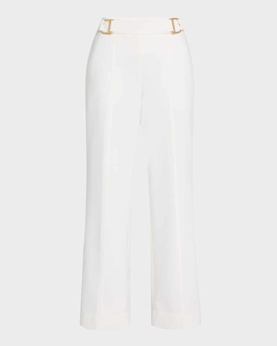 The Ines Wide-Leg Metallic Buckle Pants